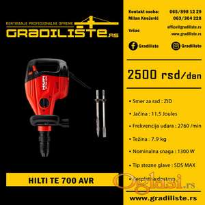 Hilti TE 700 AVR - izdavanje